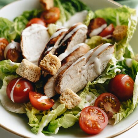 Crispy Chicken on Garden Salad (White Meat)